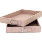 Jogo De Bandejas Sintética Home&co Elegante Rose 2 Peças