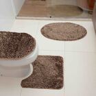 Jogo De Banheiro 3 Peças Cronos Pratatêxtil. Capuccino