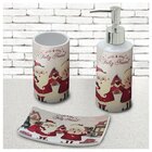 Jogo De Banheiro De Natal Feliz Natal Cerâmica 3 Peças