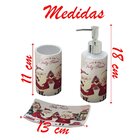 Jogo De Banheiro De Natal Feliz Natal Cerâmica 3 Peças