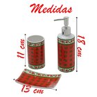 Jogo De Banheiro Florido De Natal Cerâmica 3 Peças