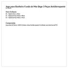 Jogo De Banheiro Infantil Bege Fundo Do Mar 3 Peças Antiderra