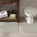 Jogo De Banheiro Liso Areia 03 Peças - Antiderrapante