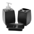 Jogo De Banheiro Preto Em Porcelana 3 Peças