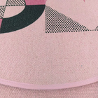 Jogo De Banheiro Rosa Geo Preto 03 Peças - Antiderrapante