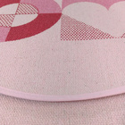 Jogo De Banheiro Rosa Geo Vermelho 03 Peças - Antiderrapante