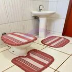 Jogo De Banheiro Tear 3 Peças - Goiaba