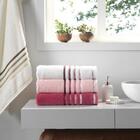 Jogo De Banho Fio Penteado 5 Peças Lumina Cinza/ Preto