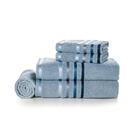 Jogo De Banho Fio Penteado 5 Peças Lumina Cinza/ Preto