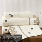 Jogo De Banho Gigante 05 Peças Percal 200 Fios Amêndoa Palha