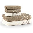 Jogo De Banho Meggy Poá Bolinhas Toalhas Macias 100% Algodão