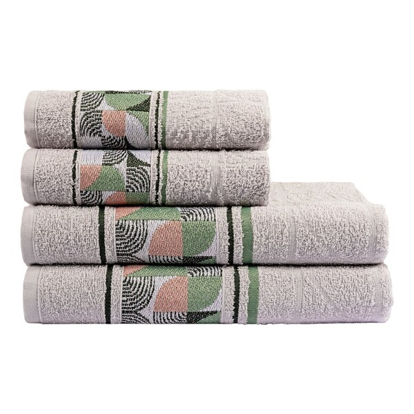 Jogo De Banho Nostalgia Branco 360 G/m² 100% Algodão 04 Peças