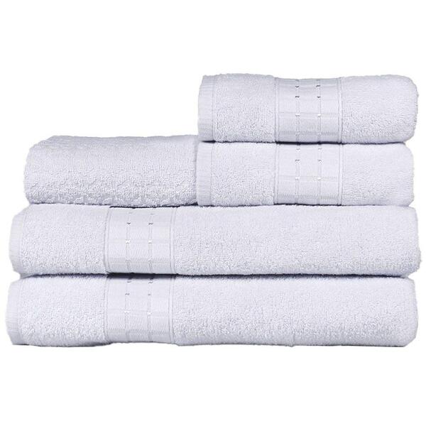 Jogo De Banho Toalhas Magic 5 Peças Branco