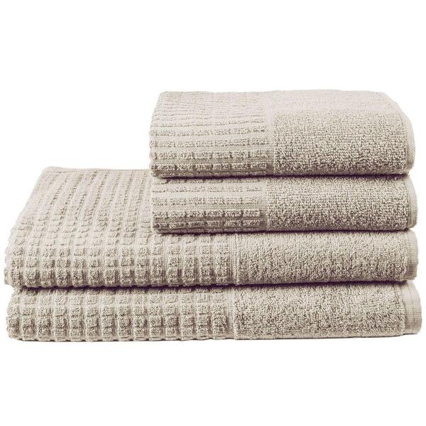 Jogo De Banho Toscana Fio Penteado 4 Peças Marrom Claro