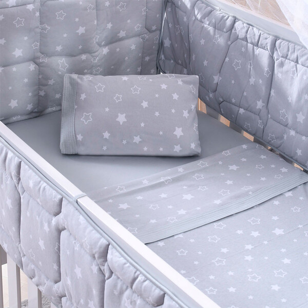 Jogo De Berço 3 Peças Em Algodão Bene Casa