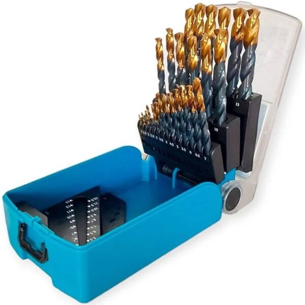 Jogo De Broca 1-13 Mm Hss C/ Nitreto De Titânio 25 Pçs Gross