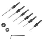 Jogo De Broca Escareadora Em Aço Rápido Hss Para Madeira Mdf