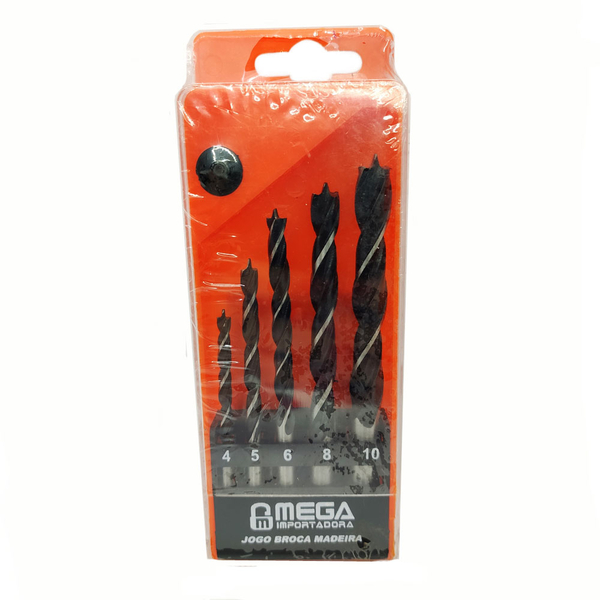 Jogo De Brocas De Madeira 5 Peças B05 Mega