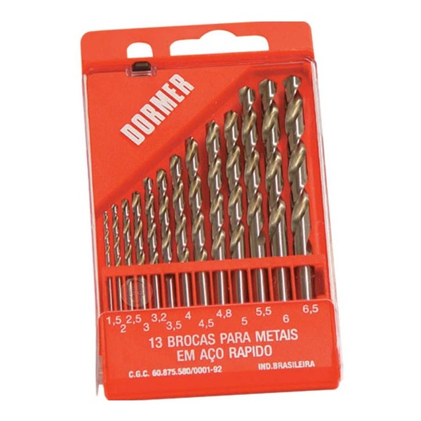 Jogo De Brocas Hss Aço Rápido 1,5-6,5mm Dormer A191413 A191413