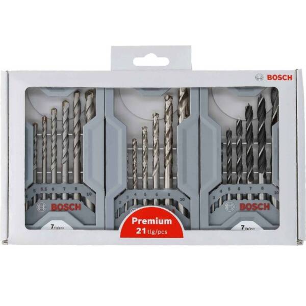 Jogo de Brocas Multimaterial 21 Peças 2,5x18x27mm Premium Bosch | Leroy ...