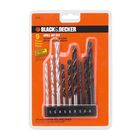 Jogo De Brocas Para Concreto Madeira E Metal Com 9 Peças Blac