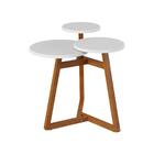 Jogo De Cabeceira Com Mesa Lateral Genoa Branco Nature