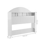 Jogo De Cabeceira Com Mezanino Lateral Brescia Branco Nature