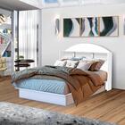 Jogo De Cabeceira Com Mezanino Lateral Brescia Branco Nature