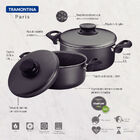 Jogo De Caçarolas Tramontina Paris 2 Peças Alumínio Antiadere