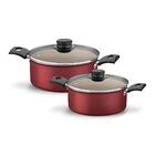 Jogo De Caçarolas Turim 2 Peças Alumínio Antiaderente 18cm E