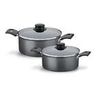 Jogo De Caçarolas Turim 2 Peças Alumínio Antiaderente 18cm E