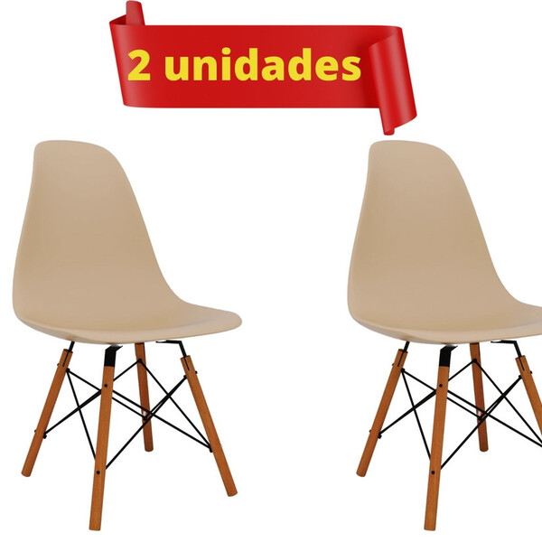 Jogo De Cadeiras Assento Fendi Eames Eiffel Pé Palito