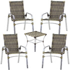 Jogo De Cadeiras Em Alumínio Área E Jardim Trama Original