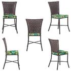 Jogo De Cadeiras Para Cozinha - Kit Com 5 Cadeiras Em Alumini