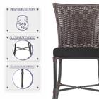 Jogo De Cadeiras Para Cozinha - Kit Com 5 Cadeiras Em Alumini