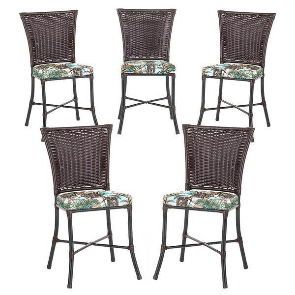 Jogo De Cadeiras Para Cozinha - Kit Com 5 Cadeiras Em Alumini