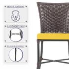 Jogo De Cadeiras Para Cozinha - Kit Com 5 Cadeiras Em Alumini