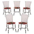 Jogo De Cadeiras Para Cozinha - Kit Com 5 Cadeiras Em Alumini