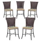 Jogo De Cadeiras Para Cozinha - Kit Com 5 Cadeiras Em Alumini