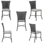 Jogo De Cadeiras Para Cozinha - Kit Com 5 Cadeiras Em Alumini