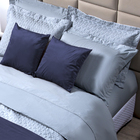 Jogo De Cama 100% Algodão Cinza King Size 4 Peças 200 Fios