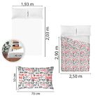 Jogo De Cama 100% Algodão King Size 130 Fios Fiori