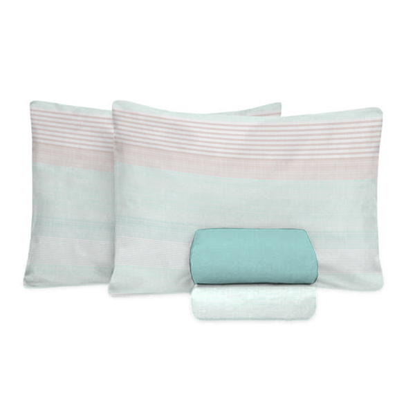 Jogo De Cama 100% Algodão King Size 200 Fios Fiori