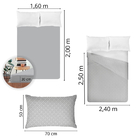 Jogo De Cama 100% Algodão Queen Size 150 Fios Fiori