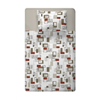 Jogo De Cama 100% Algodão Solteiro 180 Fios Fiori