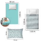 Jogo De Cama 100% Algodão Solteiro 200 Fios Fiori