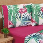 Jogo De Cama 200 Fios Casal 04 Peças Flamingo