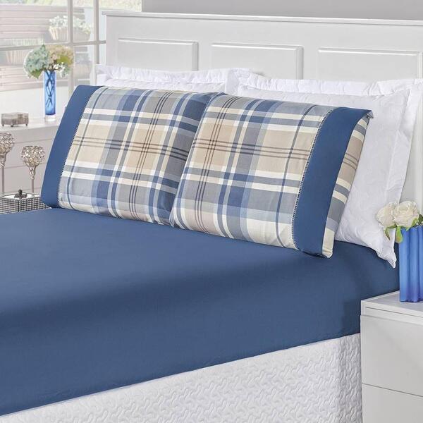 Jogo De Cama 200 Fios Naturale Solteiro 02 Peças Titanio