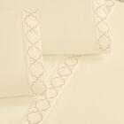 Jogo De Cama 300 Fios Bordado Casal Padrão Infinity - Palha