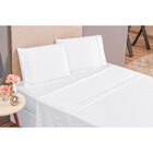 Jogo De Cama 300 Fios Bordado King Infinity - Branco